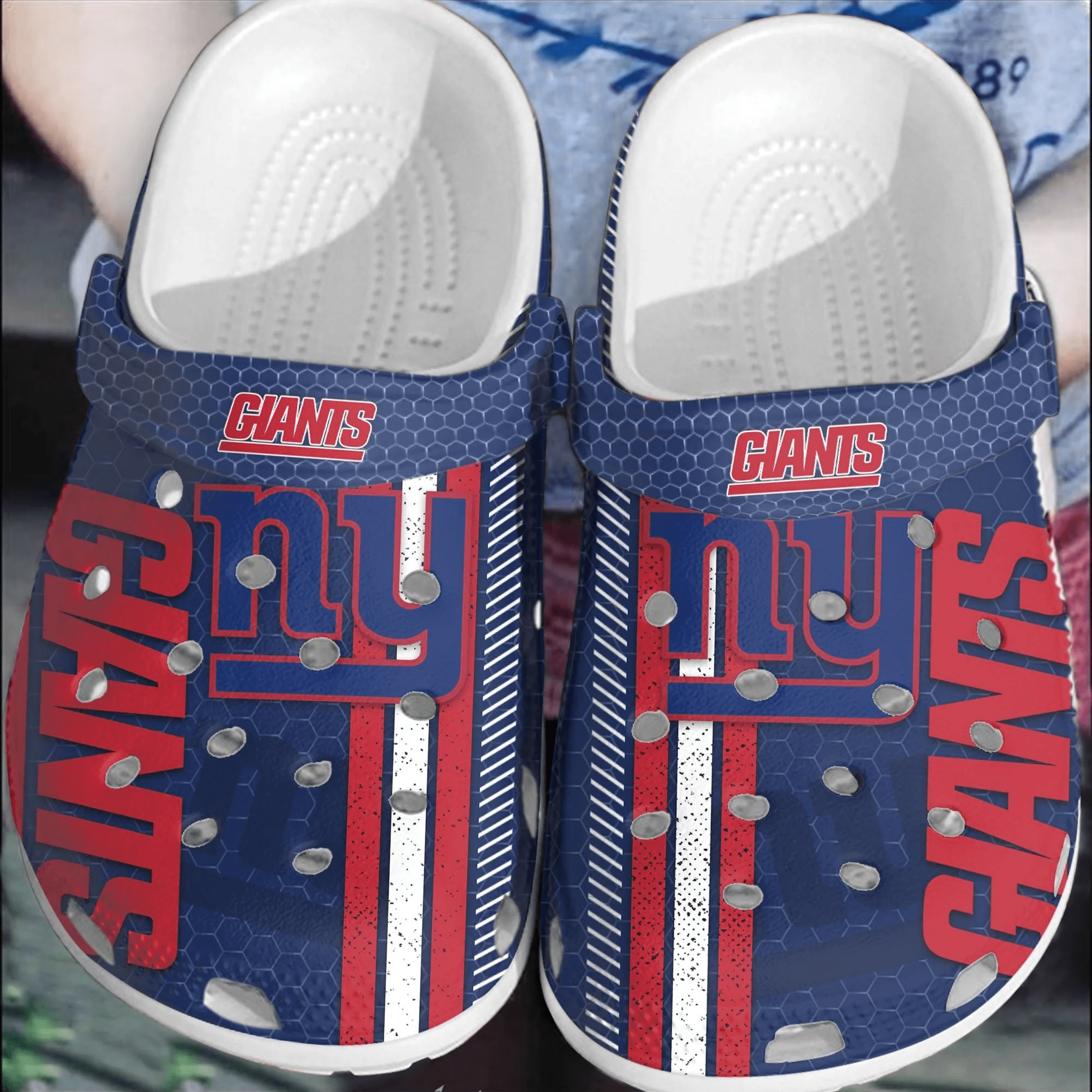 NFL New York Giants Football Crocs Shoes Crocband Comfortable Clogs For Men Women