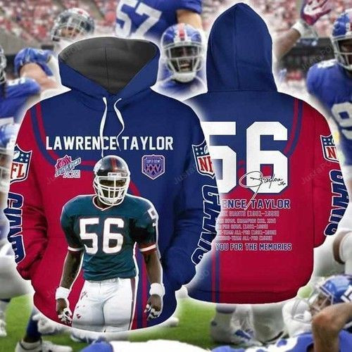 NFL New York Giants Nfl Football Lawrance Taylor 3D All Over Print Hoodie, Zip Hoodie