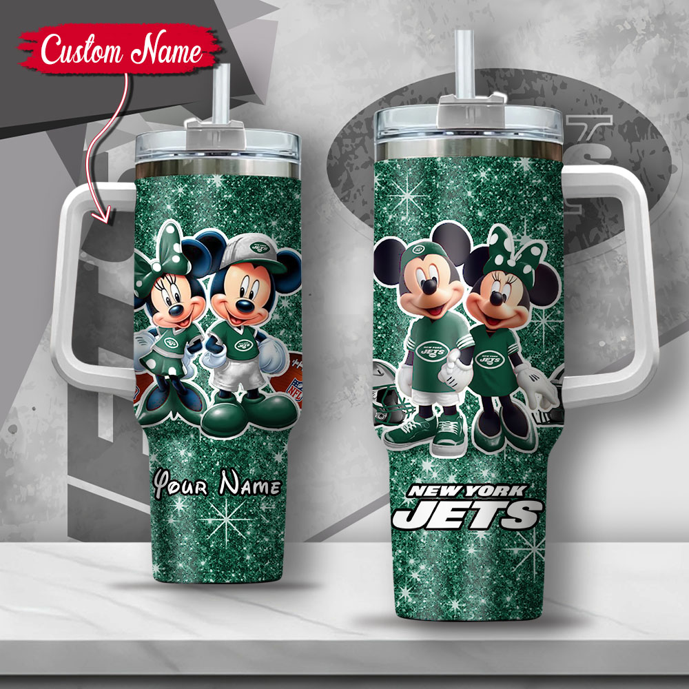 NFL New York Jets Mickey And Minnie Couple Custom Stanley Cup 40 oz 30 oz Tumbler With HandleTVC2301127