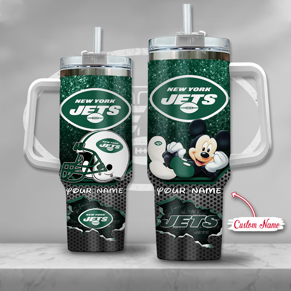 NFL New York Jets Mickey Mouse Custom Stanley Cup 40 oz 30 oz Tumbler With HandleTVC2301126