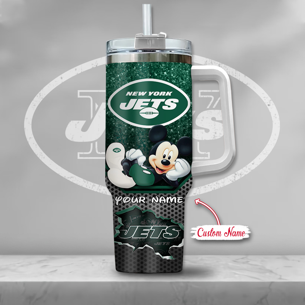 NFL New York Jets Mickey Mouse Custom Stanley Cup 40 oz 30 oz Tumbler With HandleTVC2301126 - Image 2
