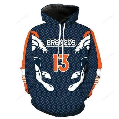 NFL Nfl Denver Broncos Number 13 2020 3D All Over Print Hoodie, Zip Hoodie