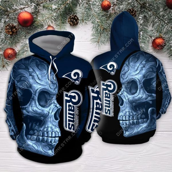 NFL NFL Los Angeles Rams Sugar Skull 3D All Over Print Hoodie, Zip Hoodie