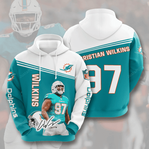 NFL NFL Miami Dolphins 3D All Over Print Hoodie, Zip Hoodie