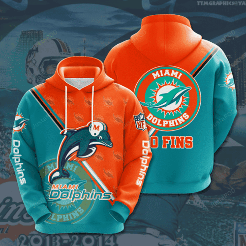 NFL NFL Miami Dolphins 3D All Over Print Hoodie, Zip Hoodie