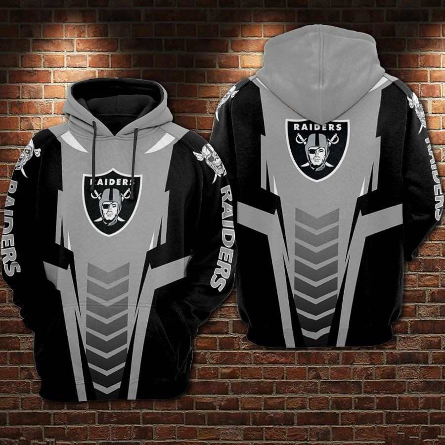 NFL Oakland Raiders Nfl Football Gray 3D All Over Print Hoodie, Zip Hoodie