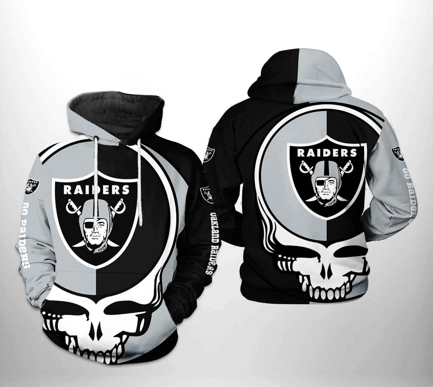 NFL Oakland Raiders NFL Grateful Dead 3D All Over Print Hoodie, Zip Hoodie