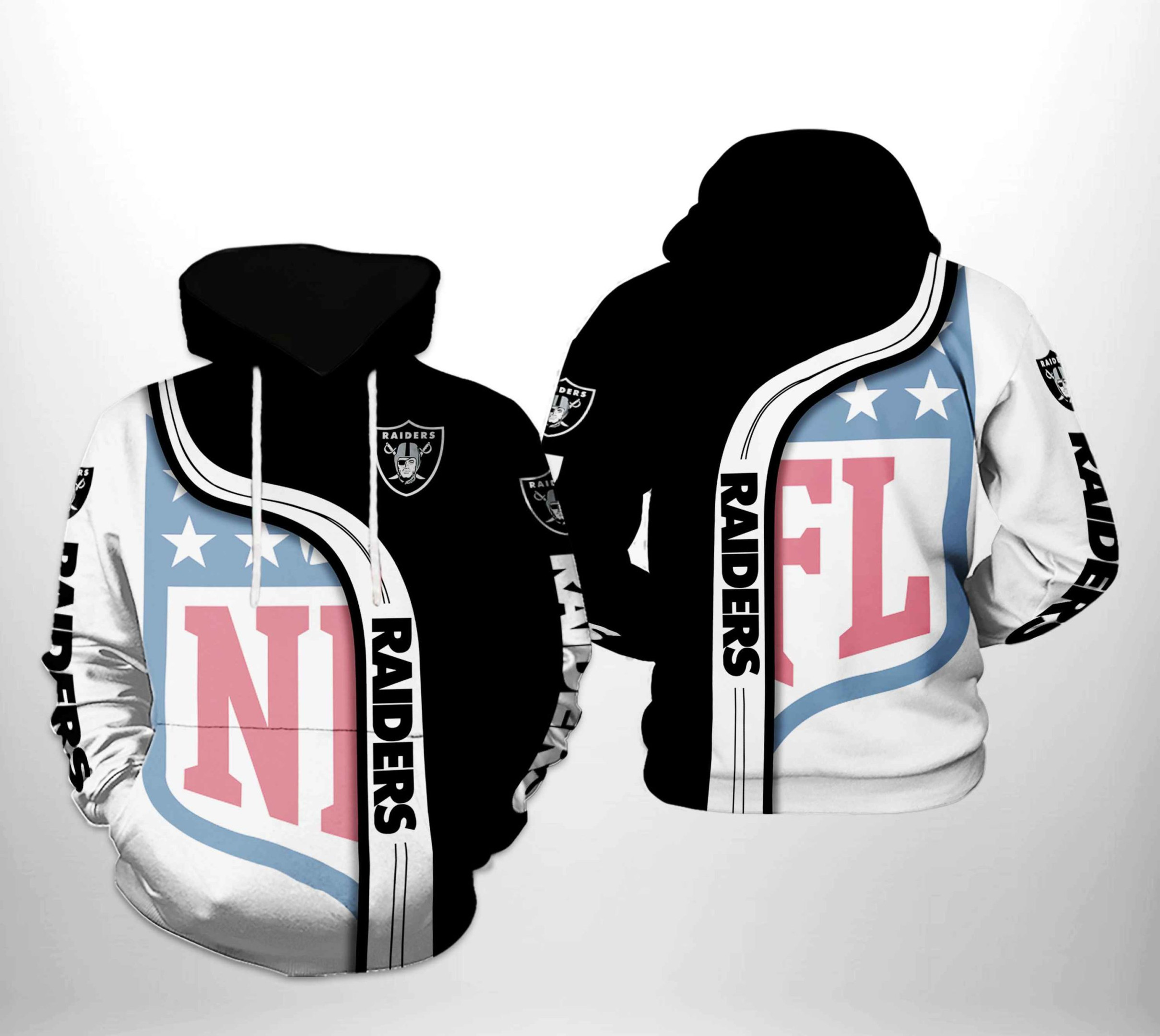 NFL Oakland Raiders NFL Team 3D All Over Print Hoodie, Zip Hoodie