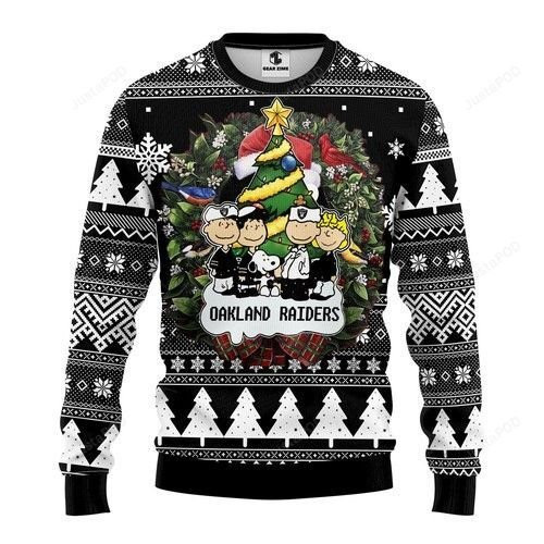 Nfl Oakland Raiders Ugly Christmas Sweater Adult 3D Funny Matching for family