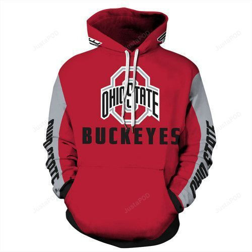 NFL Ohio State Buckeyes Nfl Football Red 3D All Over Print Hoodie, Zip Hoodie