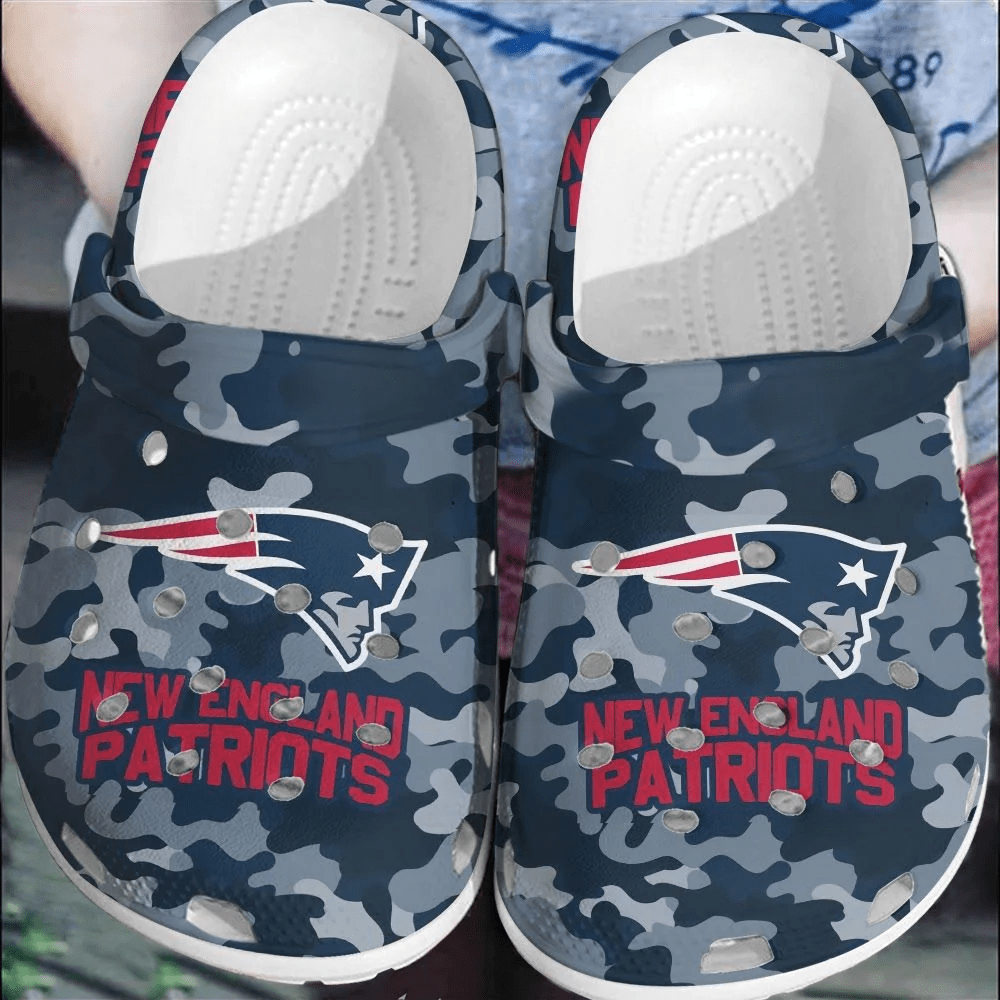 NFL Patriots Football Crocs Clogs Crocband Comfortable Shoes For Men Women