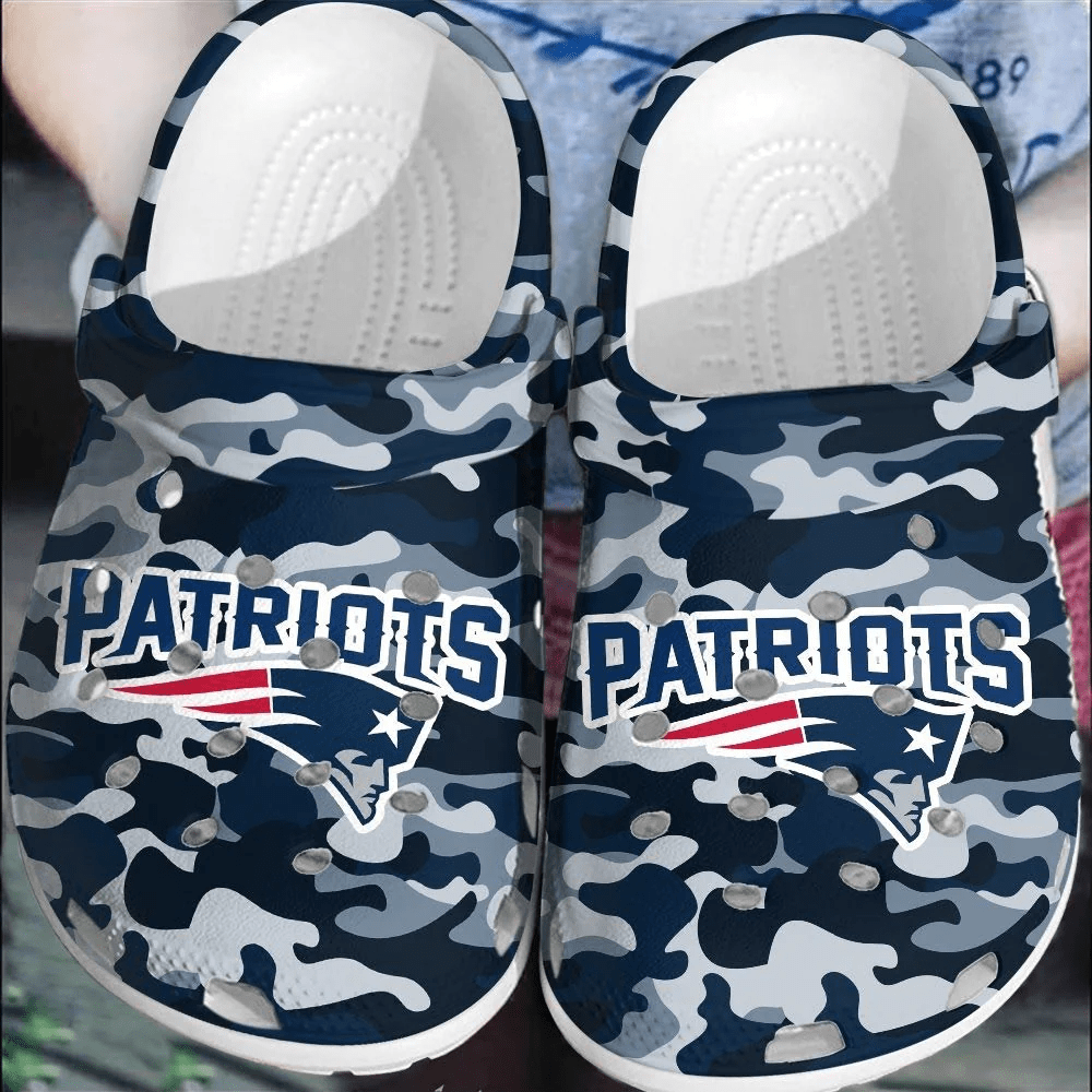 NFL Patriots Football Crocs Clogs Crocband Shoes Comfortable For Men Women