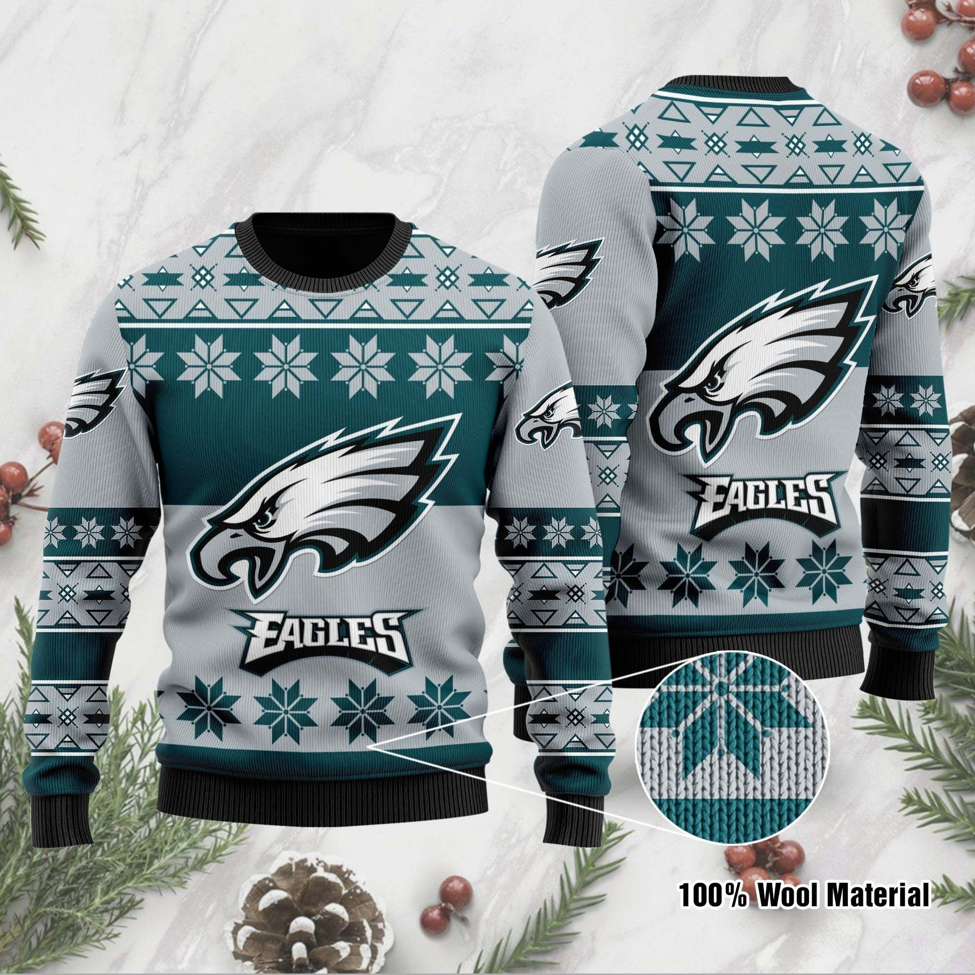Nfl Pe Ugly Christmas Sweater Adult 3D Funny Matching for family