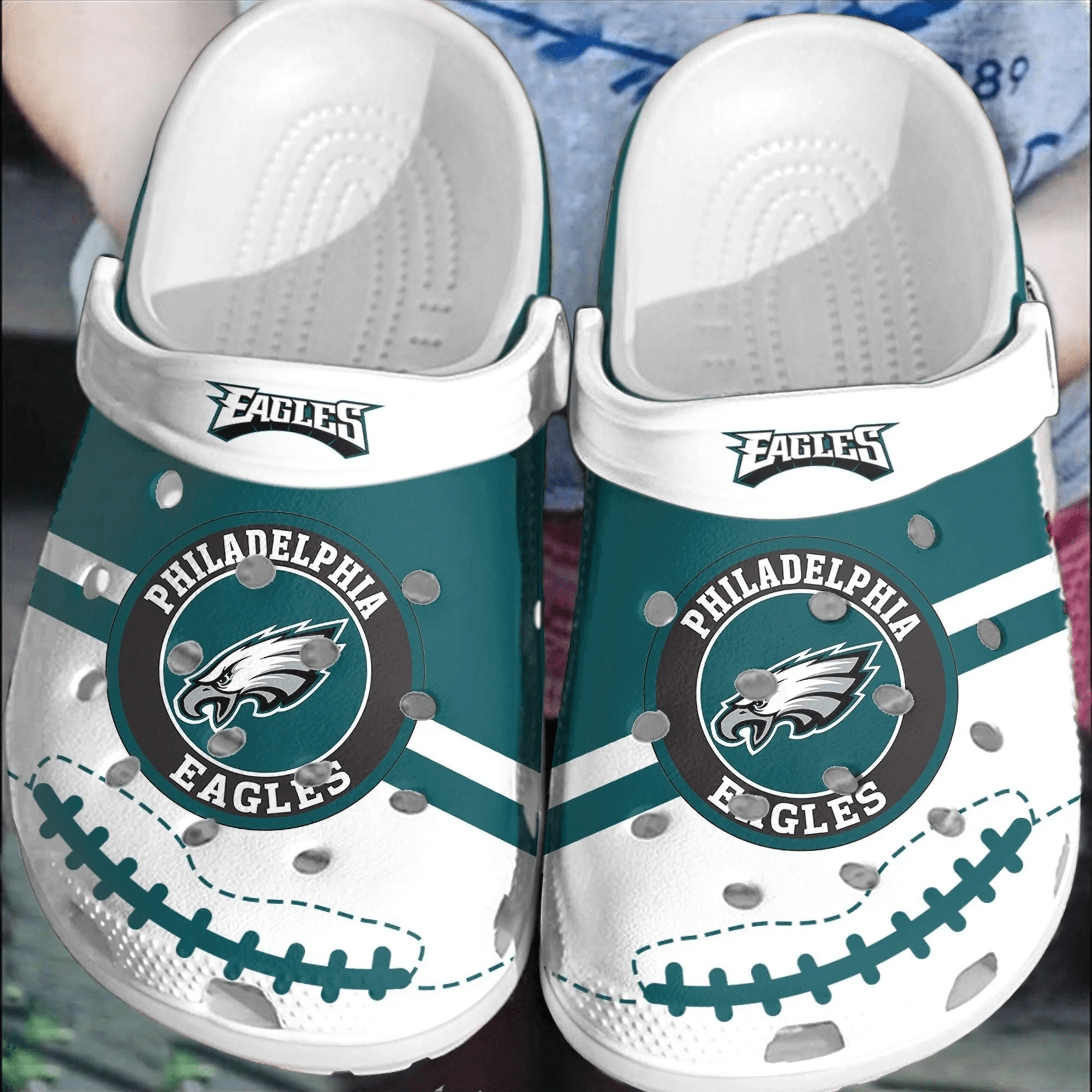 NFL Philadelphia Eagles Football Crocband Crocs Clogs Comfortable Shoes For Men Women