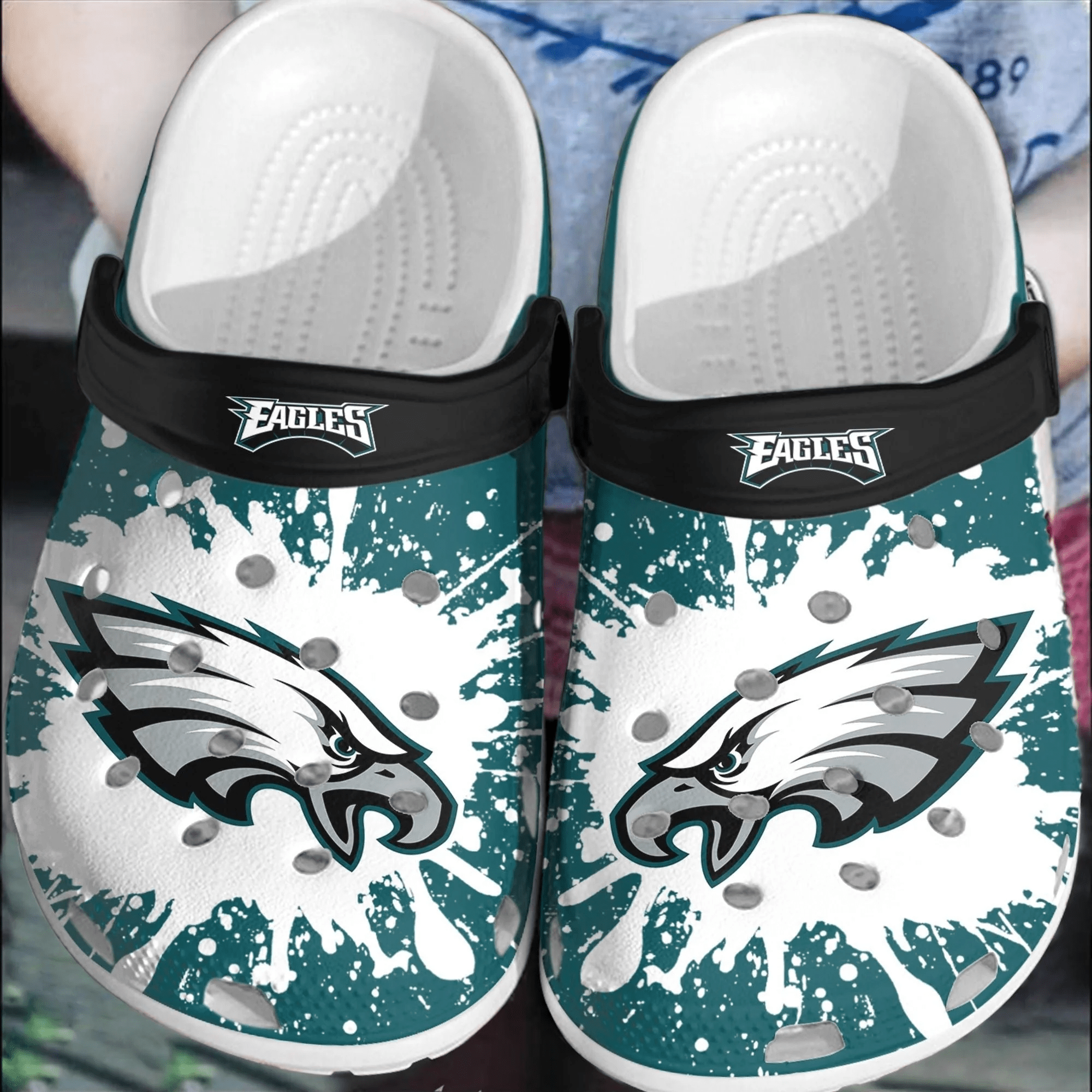 NFL Philadelphia Eagles Football Crocband Crocs Clogs Shoes Comfortable For Men Women