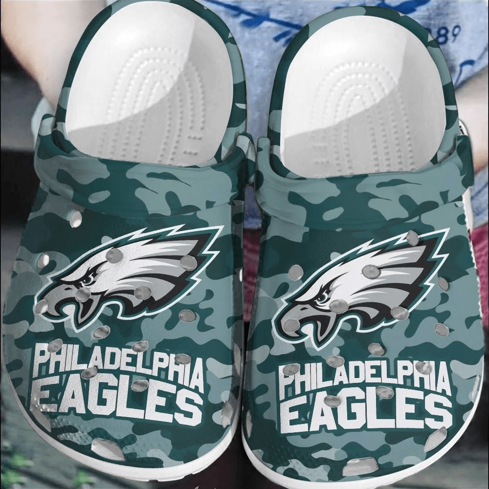 NFL Philadelphia Eagles Football Crocband Crocs Comfortable Shoes Clogs For Men Women