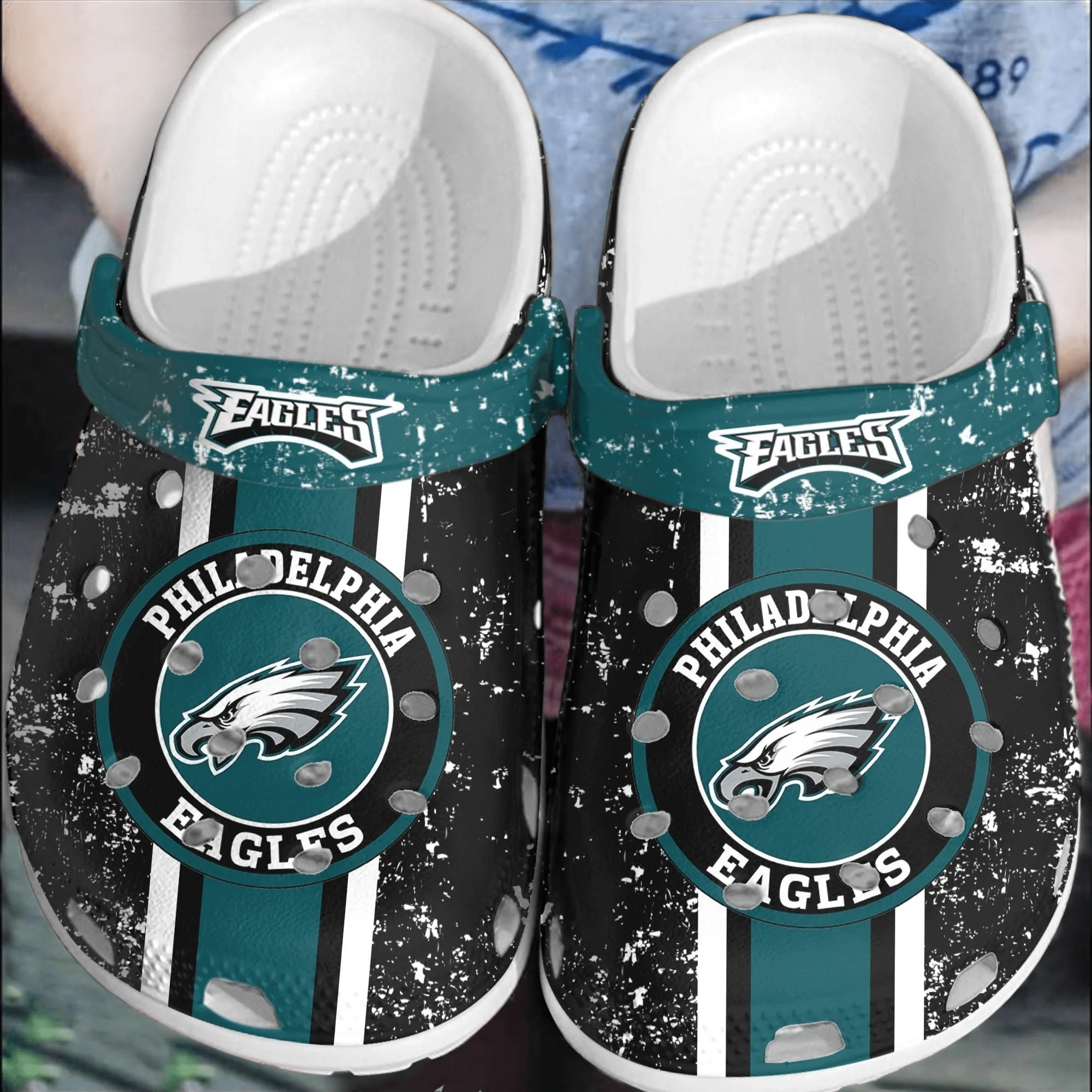NFL Philadelphia Eagles Football Crocband Crocs Shoes Clogs Comfortable For Men Women