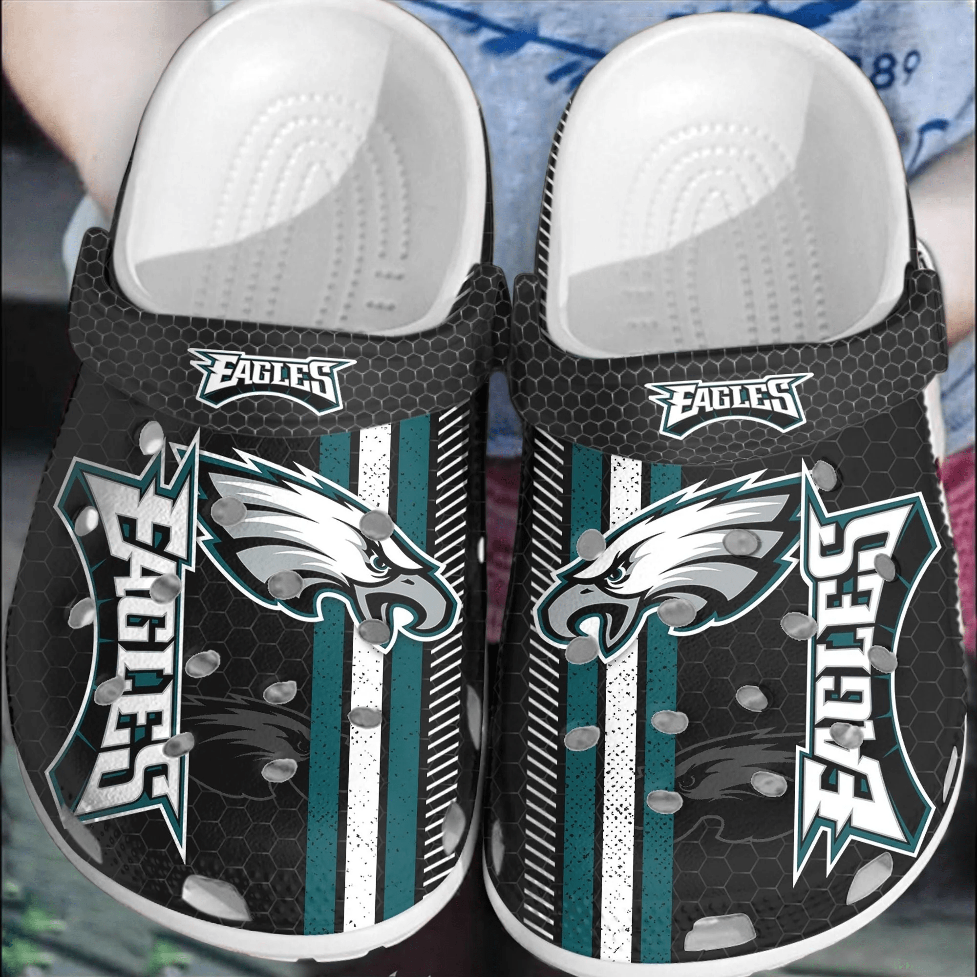 NFL Philadelphia Eagles Football Crocband Crocs Shoes Comfortable Clogs For Men Women