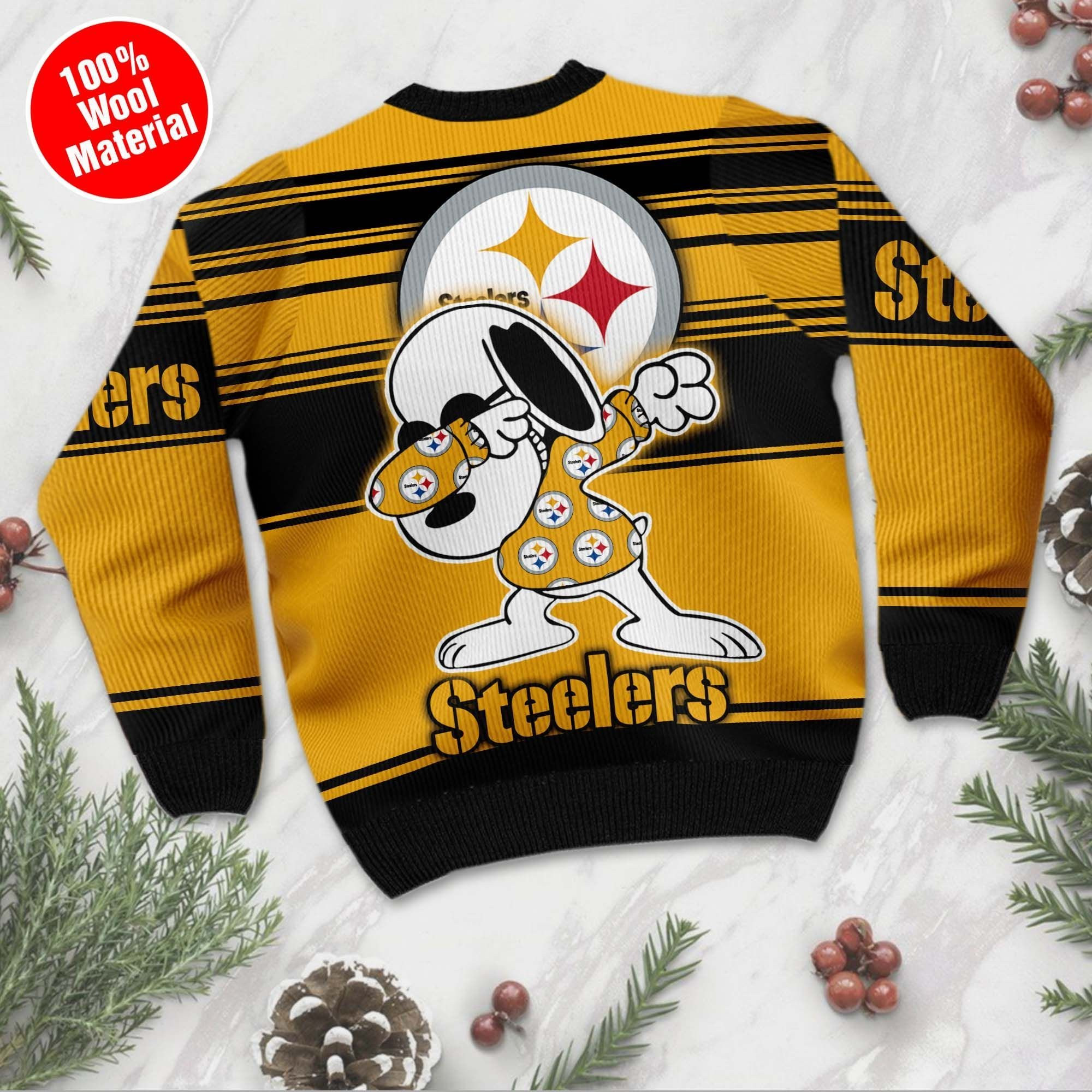 NFL Pittsburgh Steelers D Full Printed Sweater Shirt For Football Fan Nfl Jersey Ugly Christmas Sweater Adult 3D Funny Matching for family - Image 3