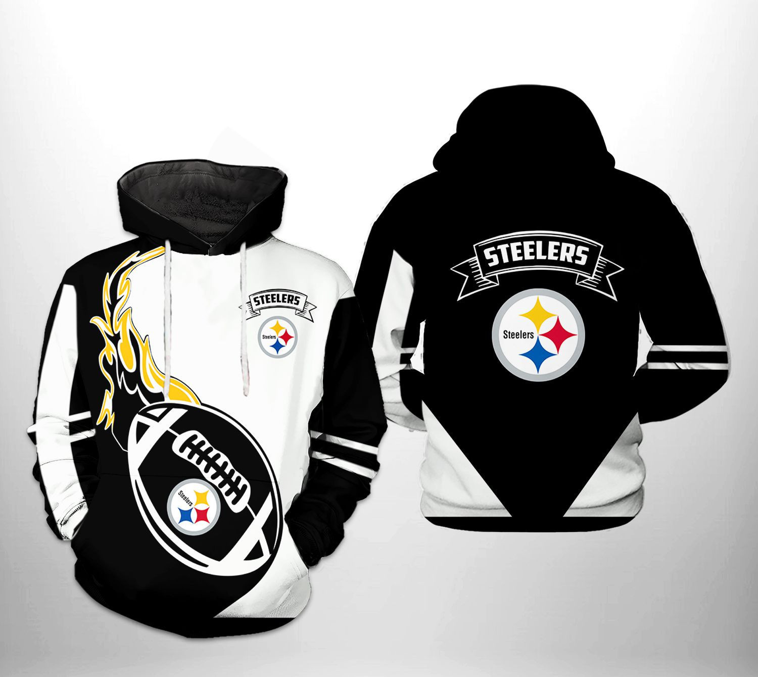 NFL Pittsburgh Steelers NFL Classic 3D All Over Print Hoodie, Zip Hoodie