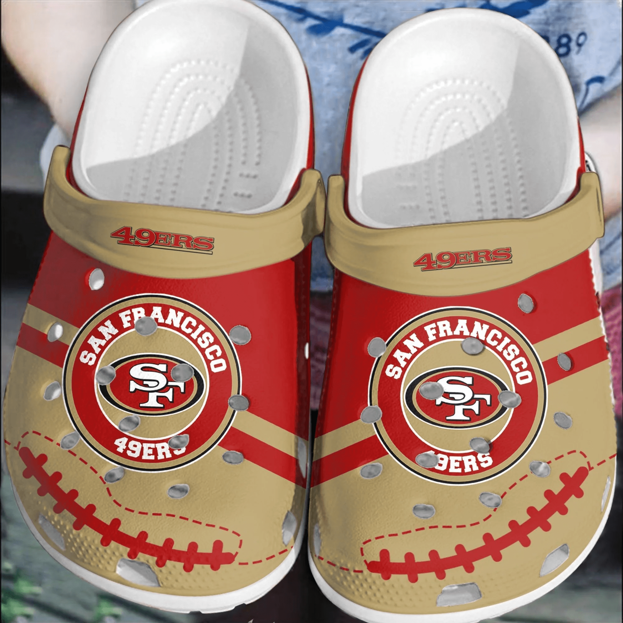 NFL San Francisco 49ers CrocsCrocband Clogs Shoes Comfortable For Men Women