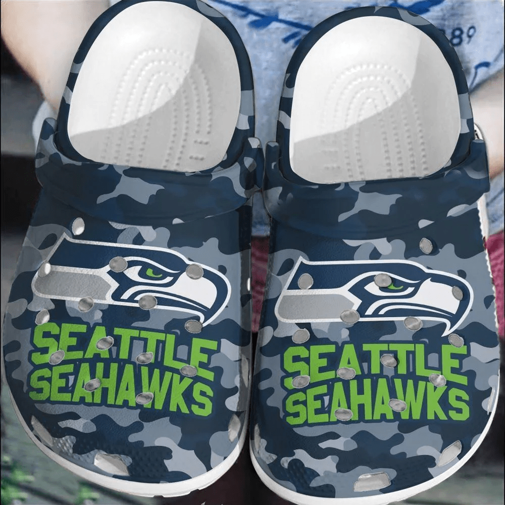 NFL Seattle Seahawks CrocsClogs Shoes Comfortable Crocband For Men Women