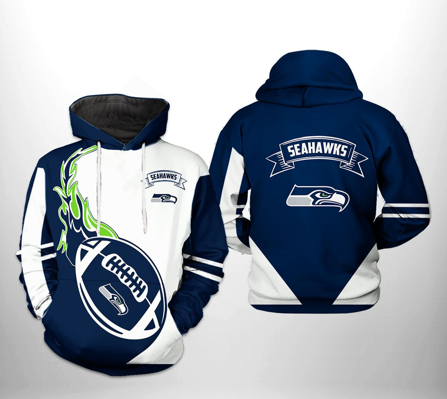 NFL Seattle Seahawks NFL Classic 3D All Over Print Hoodie, Zip Hoodie