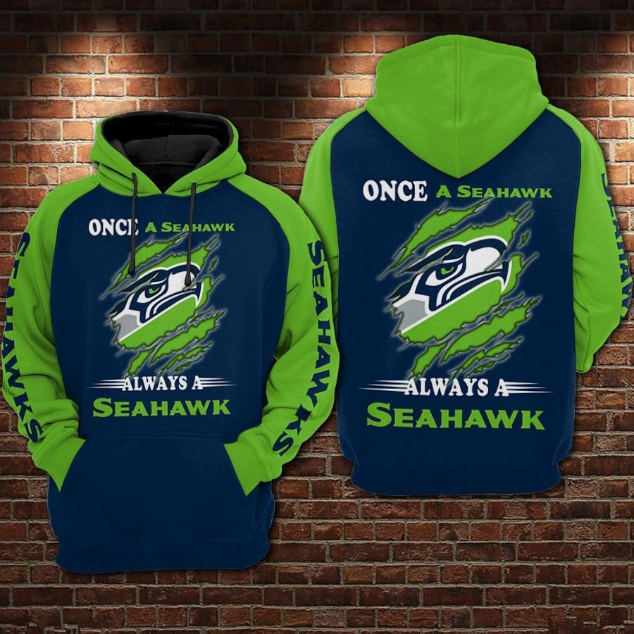 NFL Seattle Seahawks Nfl Football Once A Seahawks 3D All Over Print Hoodie, Zip Hoodie