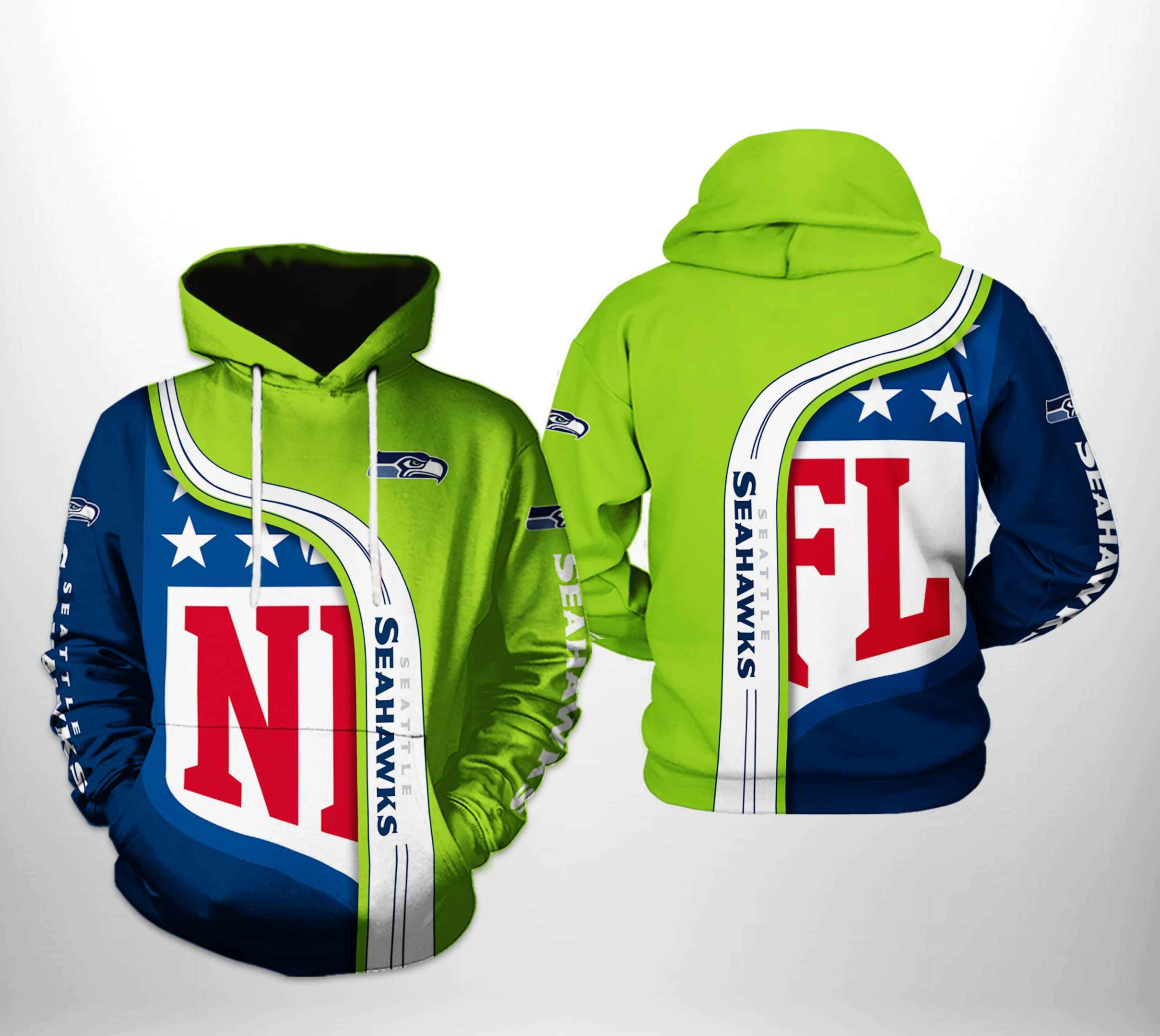 NFL Seattle Seahawks NFL Team 3D All Over Print Hoodie, Zip Hoodie