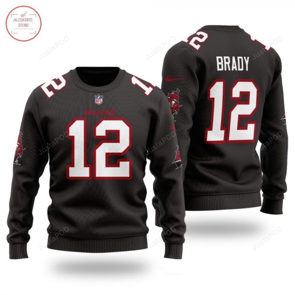 Nfl Tampa Bay Buccaneers #12 Brady Ugly Christmas Sweater Adult 3D Funny Matching for family