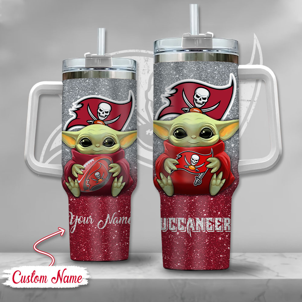 NFL Tampa Bay Buccaneers Baby Yoda Custom Stanley Cup 40 oz 30 oz Tumbler With HandleTVC2301128