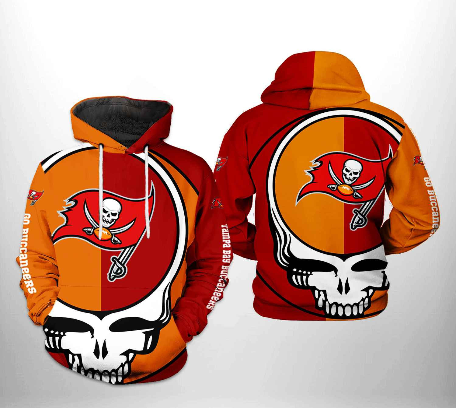 NFL Tampa Bay Buccaneers NFL Grateful Dead 3D All Over Print Hoodie, Zip Hoodie