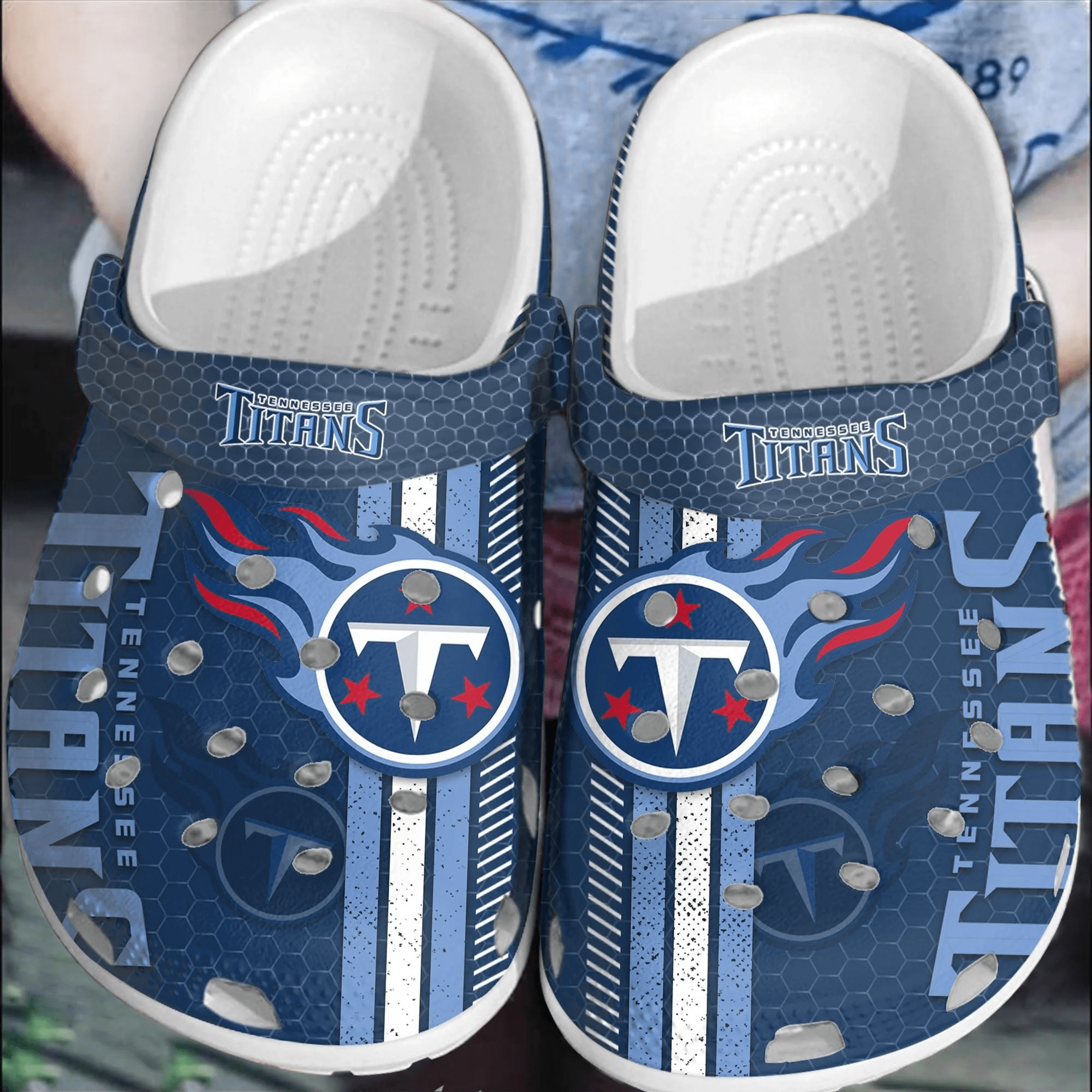 NFL Tennessee Titans CrocsShoes Clogs Comfortable Crocband For Men Women