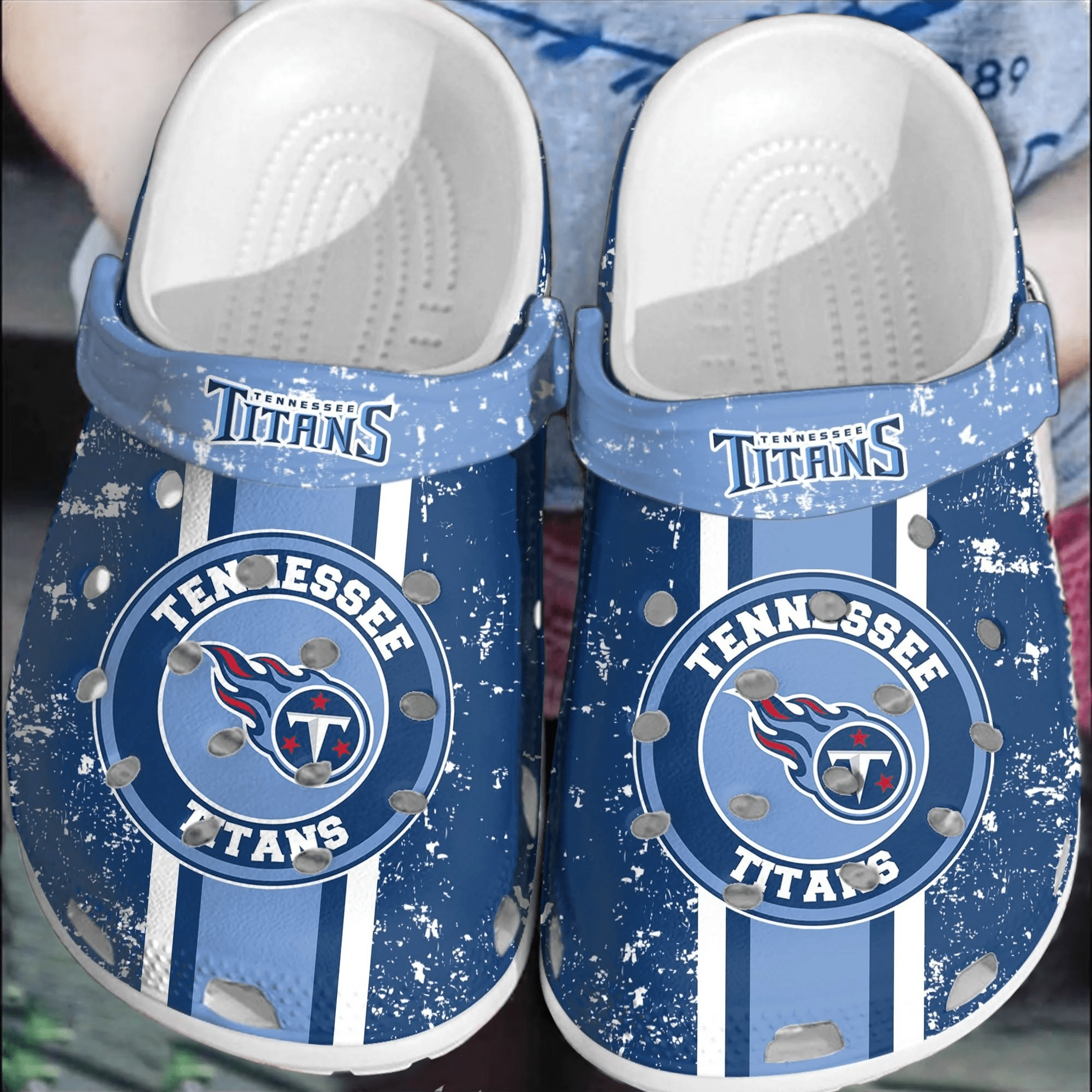 NFL Tennessee Titans CrocsShoes Clogs Crocband Comfortable For Men Women
