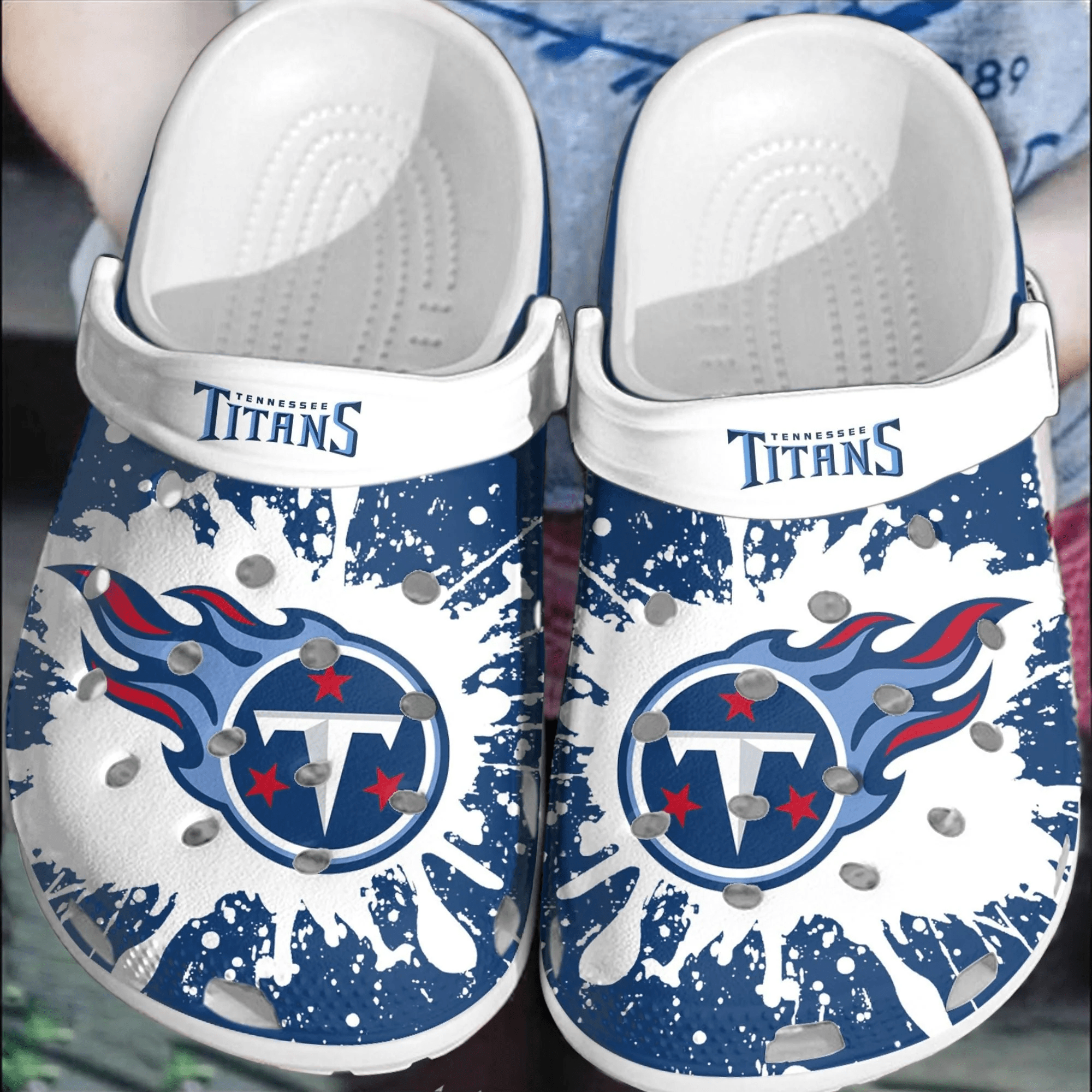 NFL Tennessee Titans CrocsShoes Crocband Clogs Comfortable For Men Women