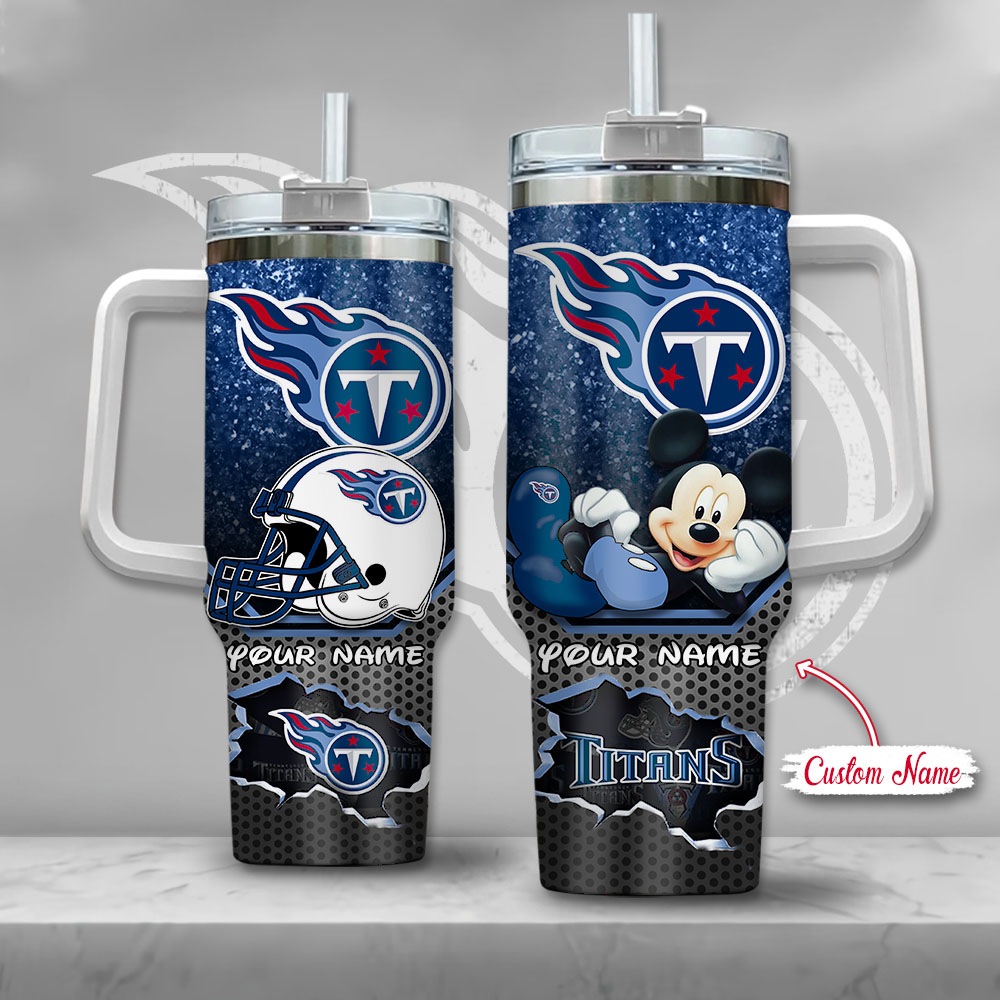 NFL Tennessee Titans Mickey Mouse Custom Stanley Cup 40 oz 30 oz Tumbler With HandleTVC2301126