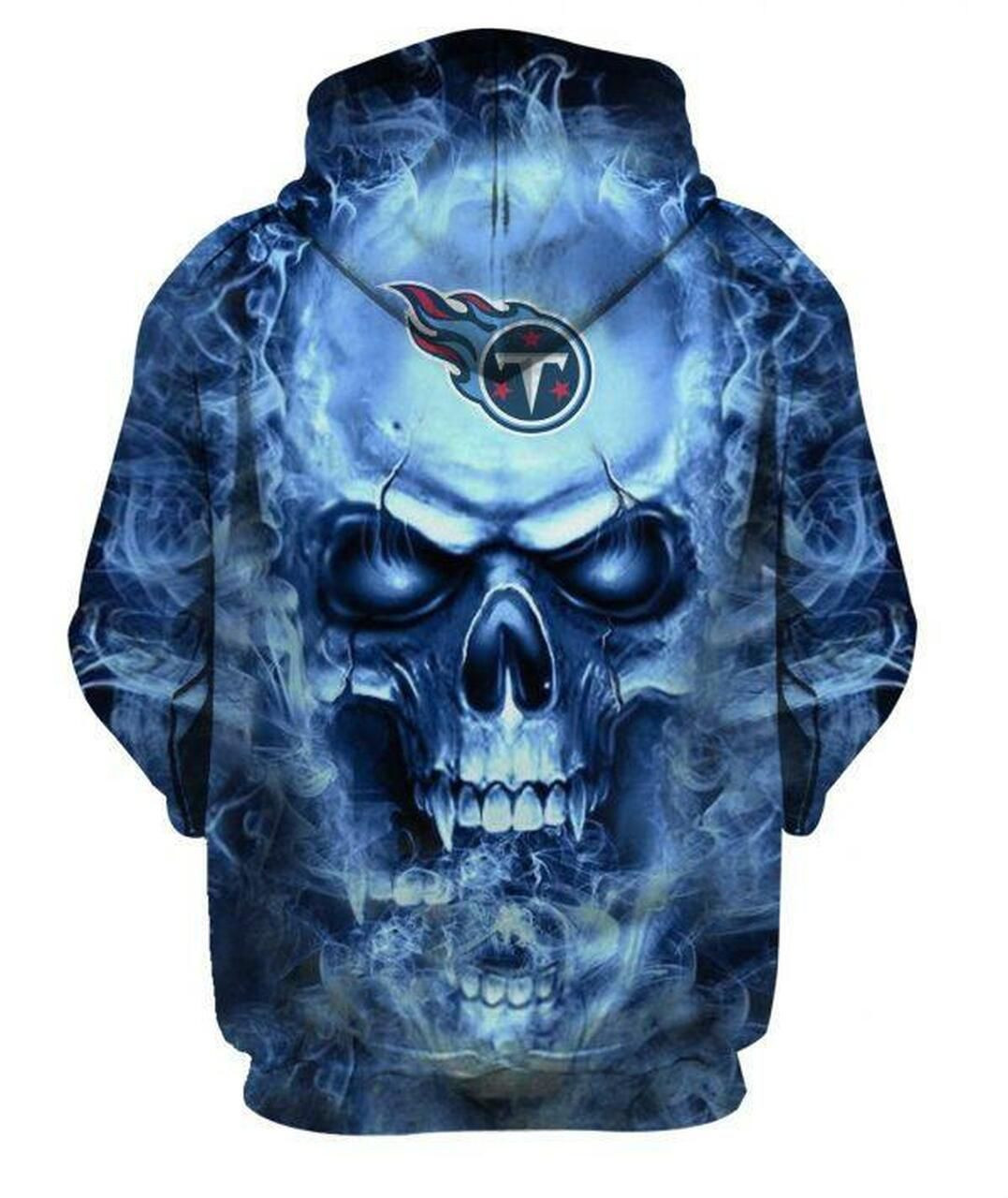 NFL Tennessee Titans Nfl Football Skull 3D All Over Print Hoodie, Zip Hoodie
