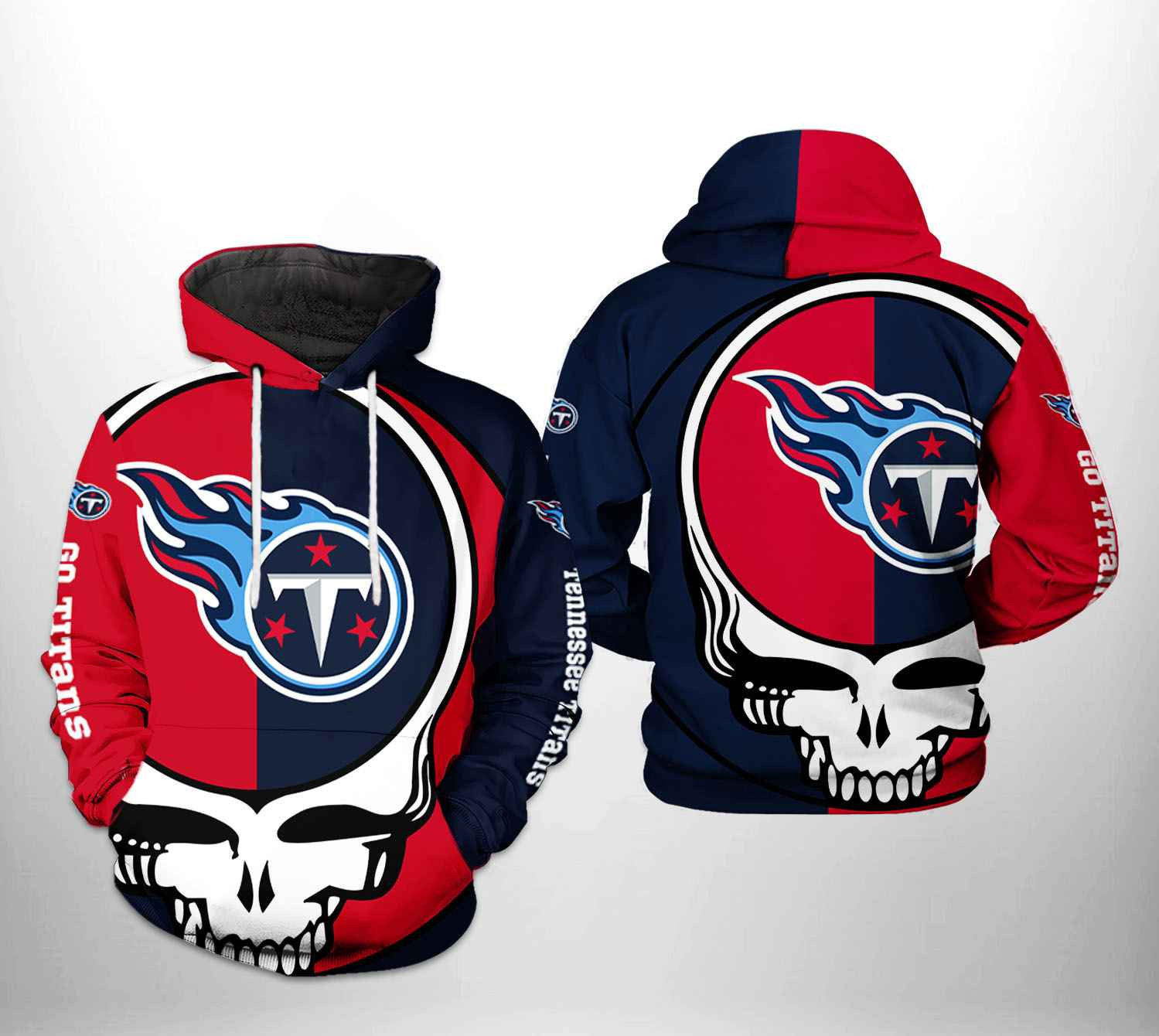 NFL Tennessee Titans NFL Grateful Dead 3D All Over Print Hoodie, Zip Hoodie