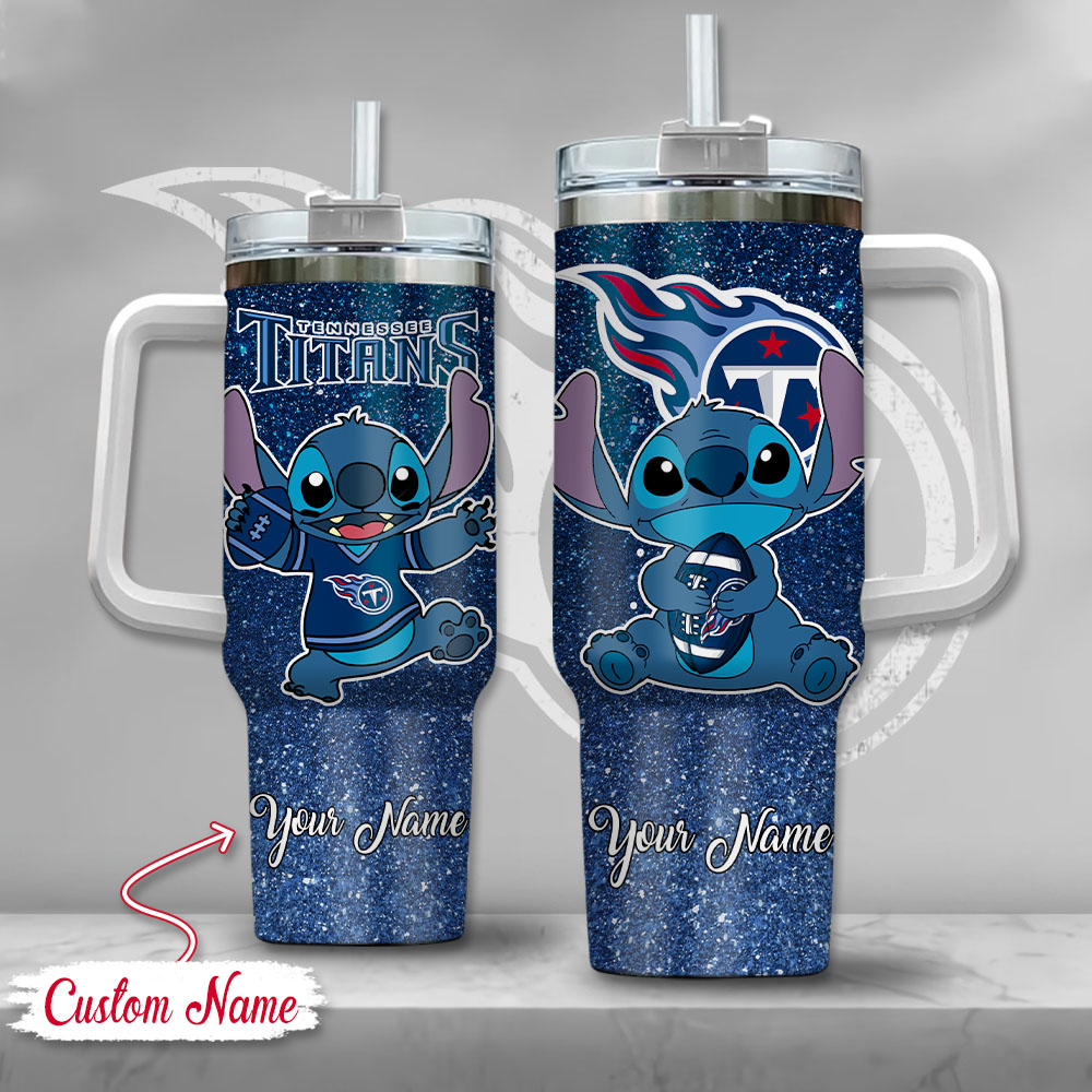 NFL Tennessee Titans Stitch Glitter Custom Stanley Cup 40 oz 30 oz Tumbler With HandleTVC2301126