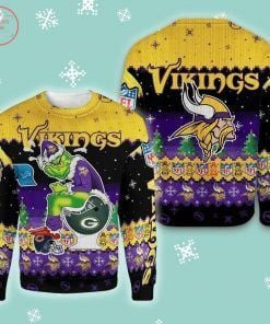 Nfl Vikings Minnesota Ugly Christmas Sweater Adult 3D Funny Matching for family