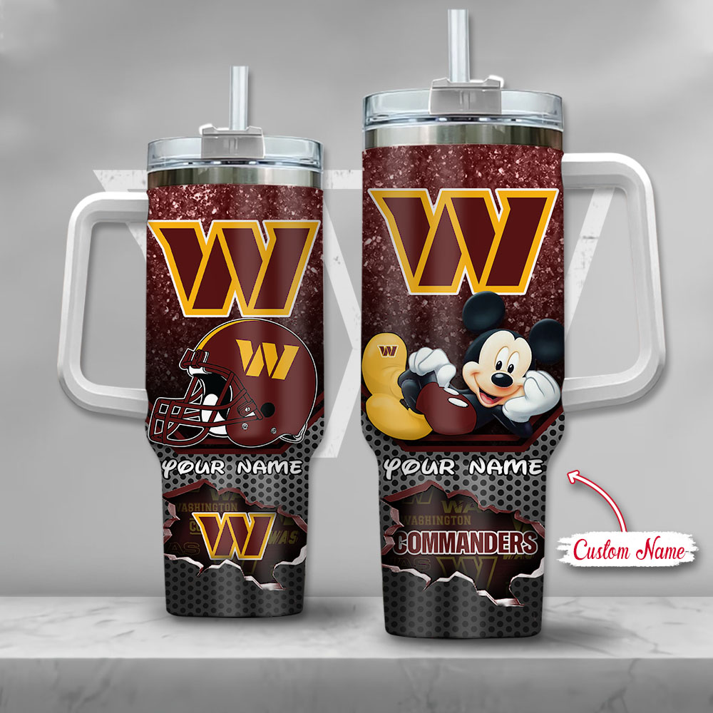 NFL Washington Commanders Mickey Mouse Custom Stanley Cup 40 oz 30 oz Tumbler With HandleTVC2301126