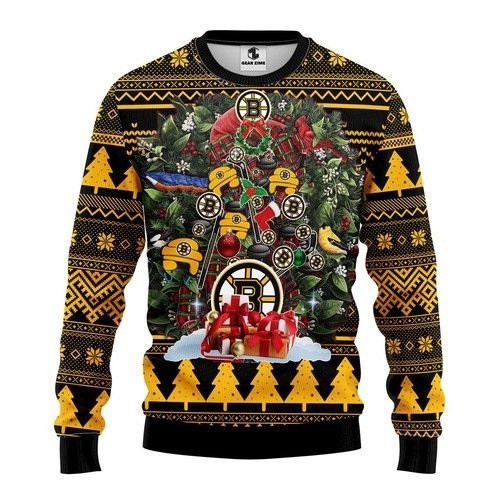 Nhl Boston Bruins Ugly Christmas Sweater Adult 3D Funny Matching for family