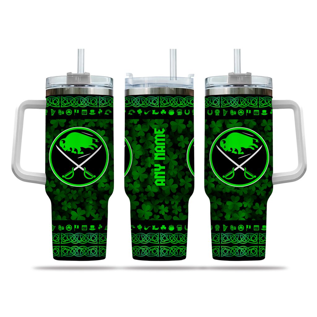 NHL Buffalo Sabres Happy St. Patrickâ€™s Day Custom Stanley Cup 40 oz 30 oz Tumbler With HandleTVC2301163