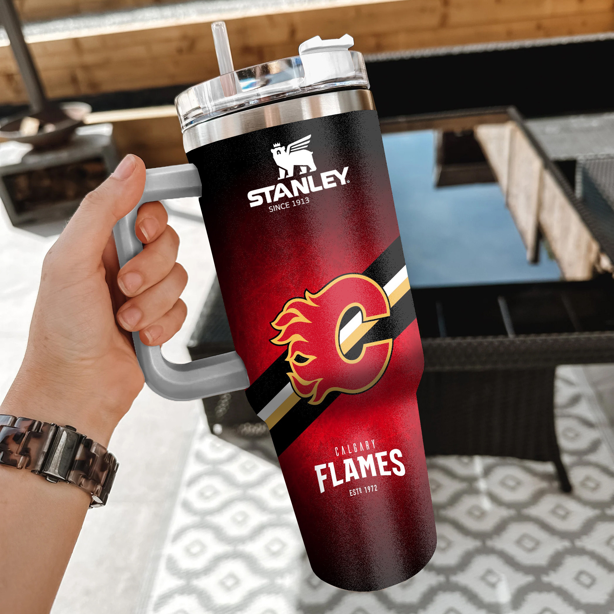 NHL Calgary Flames Custom Stanley Cup 40 oz 30 oz Tumbler With HandleTVC2301851