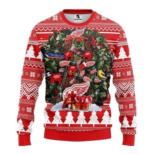 Nhl Detroit Red Wings Ugly Christmas Sweater Adult 3D Funny Matching for family