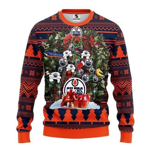 Nhl Edmonton Oilers Ugly Christmas Sweater Adult 3D Funny Matching for family