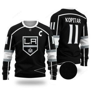 Nhl Los Angeles Kings Kopitar 11 White Ugly Christmas Sweater Adult 3D Funny Matching for family