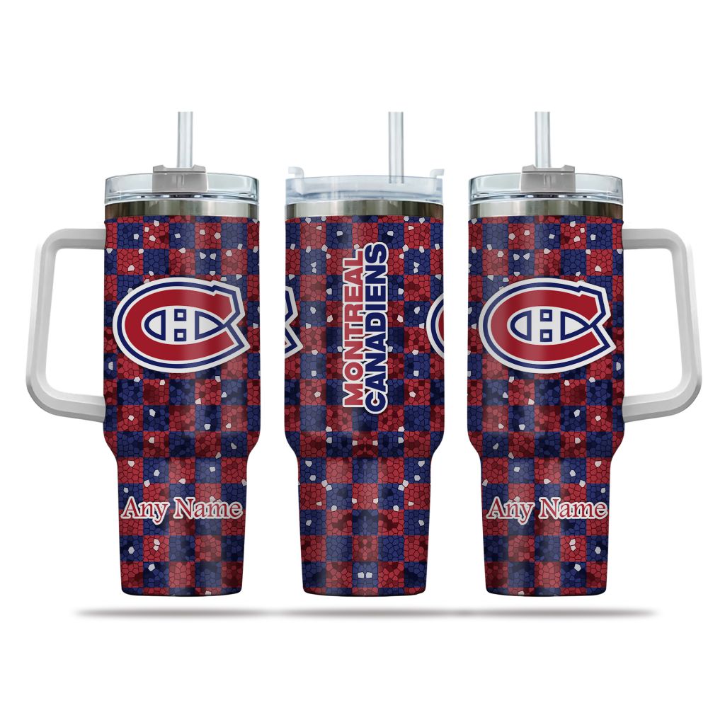 NHL Montreal Canadiens Stained Glass Effect Custom Stanley Cup 40 oz 30 oz Tumbler With HandleTVC2301162