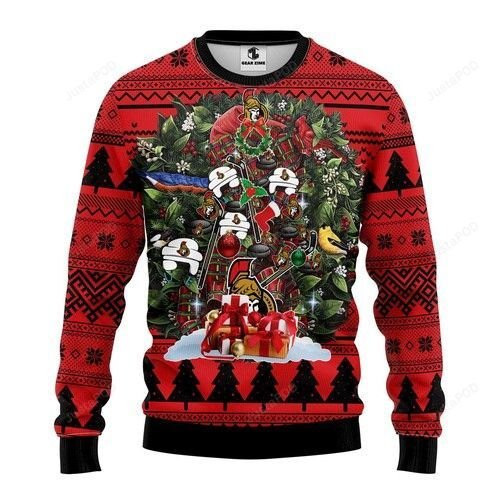 Nhl Ottawa Senators Ugly Christmas Sweater Adult 3D Funny Matching for family