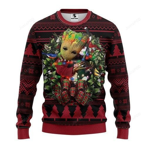 Nhl Phoenix Coyotes Groot Hug Ugly Christmas Sweater Adult 3D Funny Matching for family